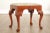 Late 20th Century Custom Crafted Queen Anne Style Carved Walnut Stools - A Pair For Sale - Image 5 of 12