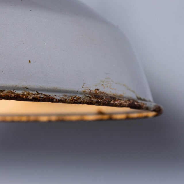 1950’s industrial benjamin enamelled grey pendant lamps (model 5) – 14 inch. Benjamin was arguably the market leader in...