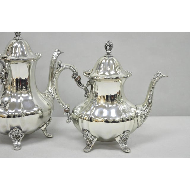 Vintage Towle Grand Duchess Victorian Silver Plated Tea Service Set - 4 PCS For Sale - Image 4 of 16