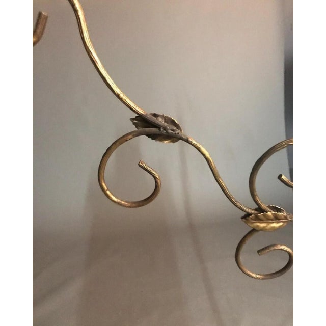 Mid 20th Century Vintage Antique Style Gilt Metal Costumer Clothing Store Display Rack Stand For Sale - Image 9 of 11