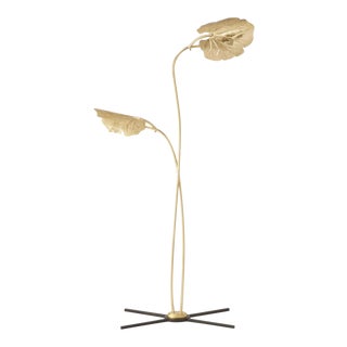 Vintage Mid-Century Modern Remini Brass Floor Lamp For Sale