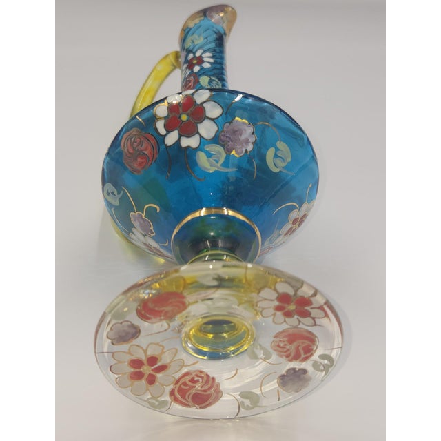 Rare Mid 20th Century Signed Jose Cire Royo Spanish Art Glass Ewer For Sale - Image 17 of 18