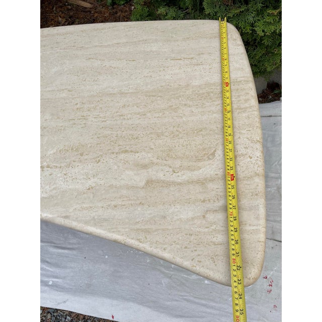 Mid-Century Danish Modern Teak & Travertine Coffee by Marmorhuset For Sale - Image 9 of 10