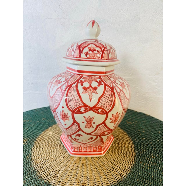 Chinese Chinoiserie Ginger Jar For Sale - Image 3 of 7