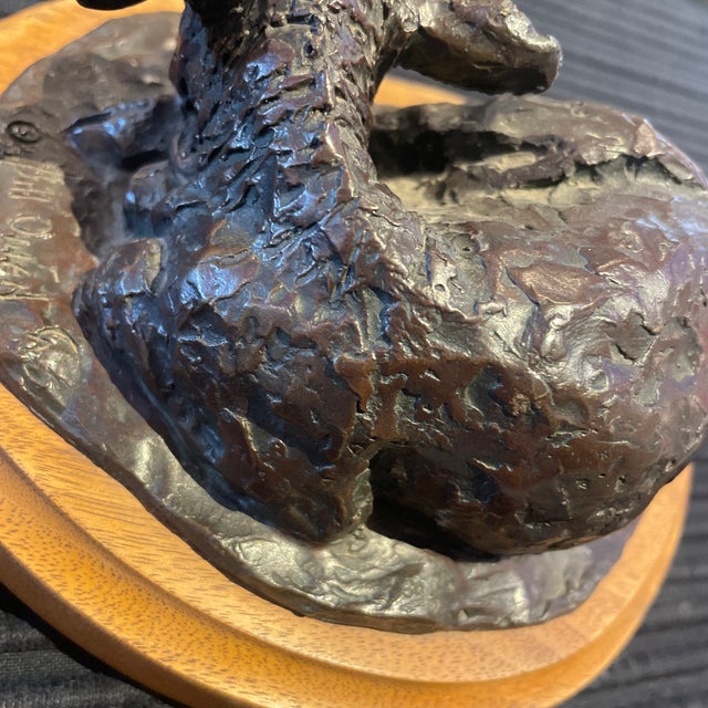 Bronze by Bill Owen Entitled “Bushed” a Tired Calf Beautiful 1974 For Sale - Image 4 of 7