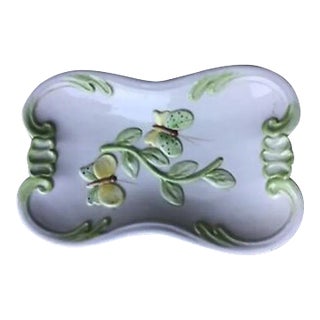 Meiselman Italian Catchall Dish With Leaves and Butterflies For Sale