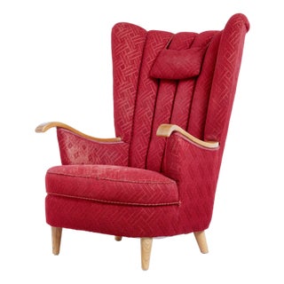 Mid-Century Elm Shell Back Armchair, 1940 For Sale