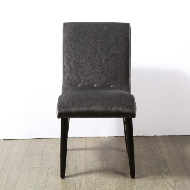 1940s Art Deco Button Back Mohair Chair by Russel Wright for Conant Ball Company For Sale - Image 5 of 13