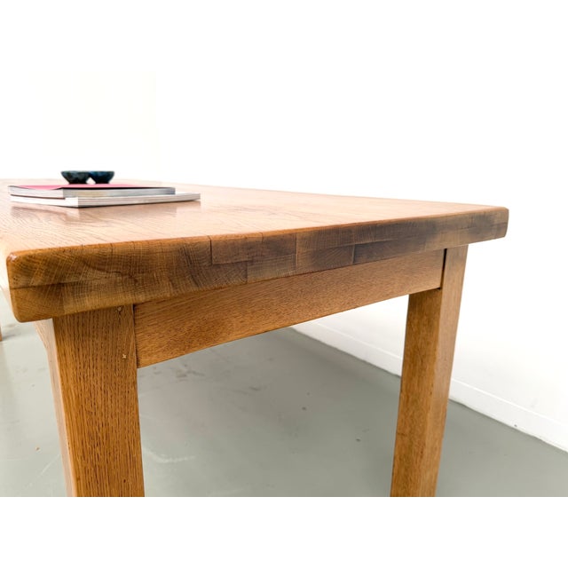 Oak Farmhouse Table with Square Legs and One Drawer, France, 1960s For Sale - Image 16 of 18
