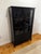 Pottery Barn Bronson Mahogany Glass Door Bookcase Cabinet in Heritage Black Attributed to Pottery Barn For Sale - Image 4 of 18