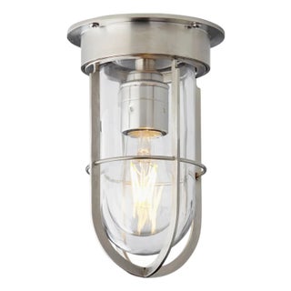 Tekna Docklight Ceiling Light With Brushed Nickel Finish and Clear Glass For Sale