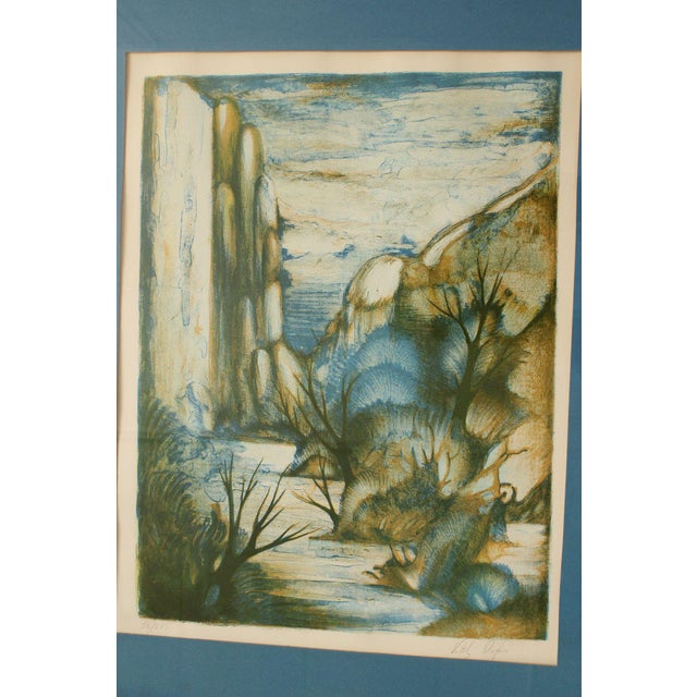 Vitali Orfeo Surrealist Style Landscape Lithograph For Sale In Philadelphia - Image 6 of 12