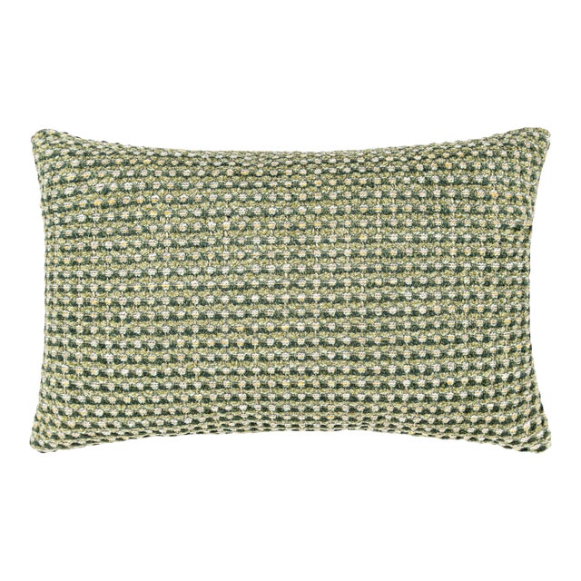 The House Of Scalamandré Heatherton Lumbar Pillow In Moss For Sale