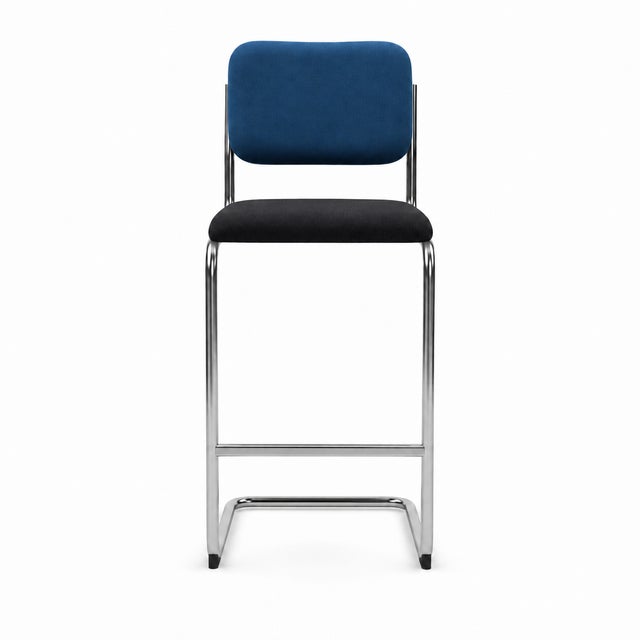 Contemporary Knoll Cesca Fully Upholstered Counter Stool by Marcel Breuer (Set of 6) For Sale - Image 3 of 8