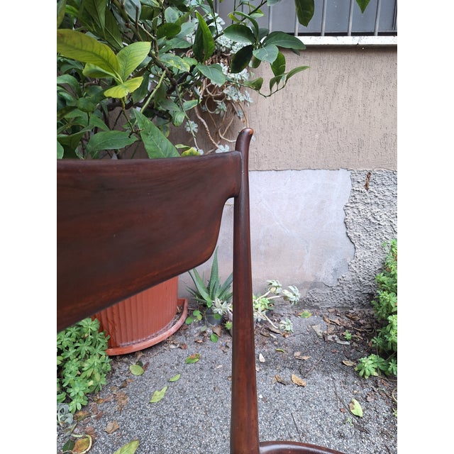 Osvaldo Borsani Chairs with Vienna Straw Seat and Tapered Legs by Osvaldo Borsani for ABV, Set of 6 For Sale - Image 4 of 6