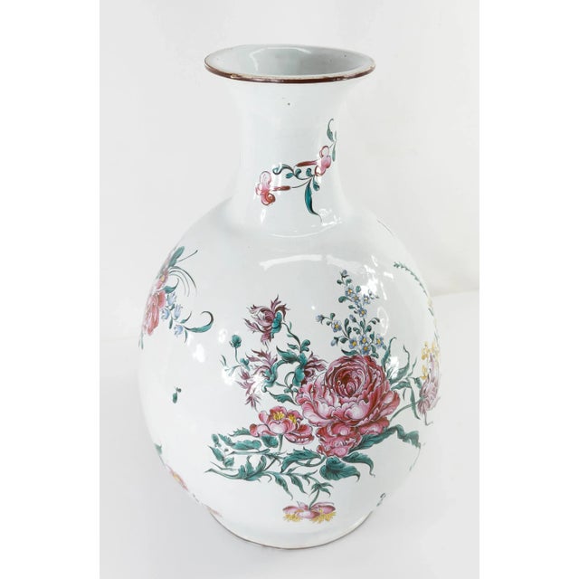 We are selling this gorgeous French or Dutch delft faience vase. This vase has great size and is very finely painted with...