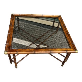 1960’s Faux Bamboo Coffee Table For Sale