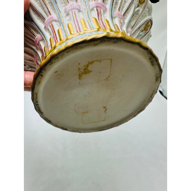 Hollywood Regency Jane Hutchinson Ceramic and Tole Flower Arrangement For Sale - Image 3 of 4