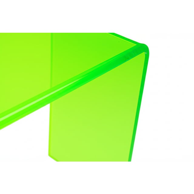 Neon Green Acrylic Console Table For Sale - Image 6 of 6