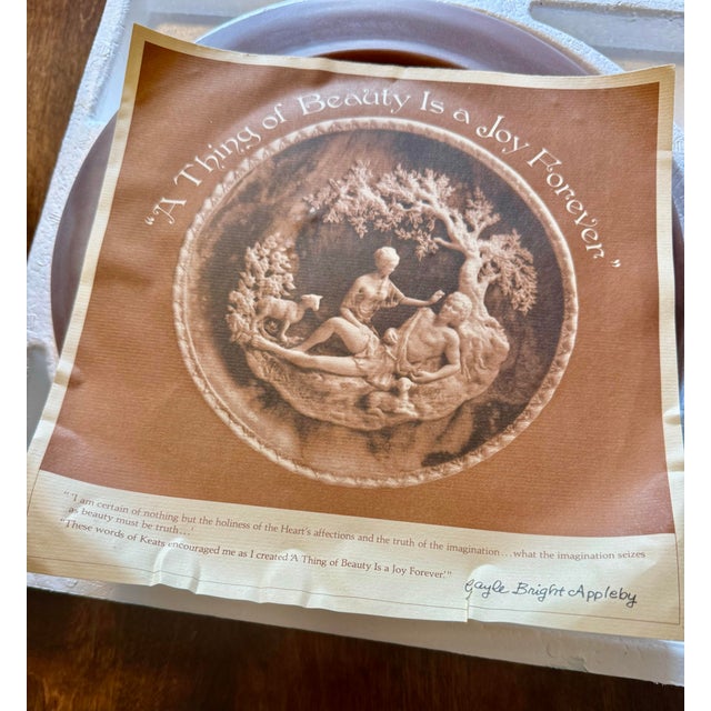 Traditional Limited Edition #1420 “A Thing of Beauty” Cameo Plate For Sale - Image 3 of 12