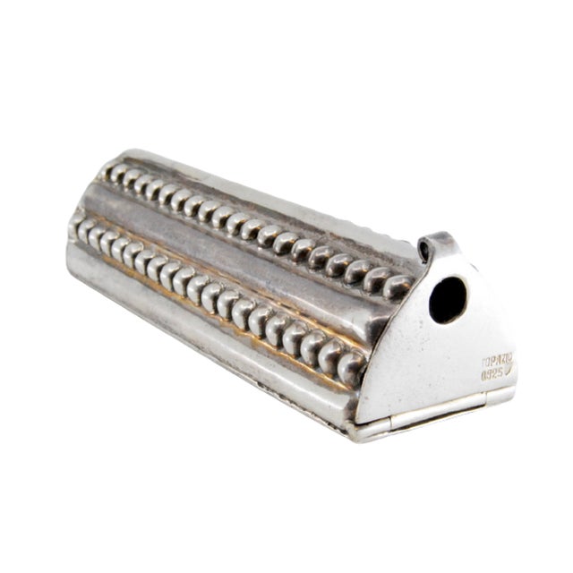 Toothpick Holder in Pearlescent Silver For Sale - Image 11 of 11