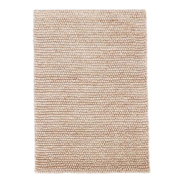 Dash & Albert by Annie Selke Niels Latte Woven Wool/Viscose Rug, 6' x 9' For Sale