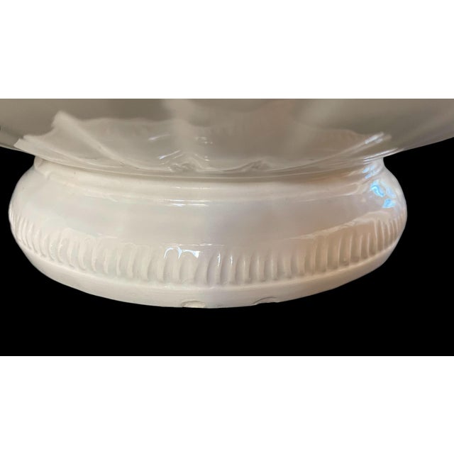 Vintage Italian Faïence White Soup Tureen With Shell Motif. Ladle & Lid. For Sale - Image 11 of 11