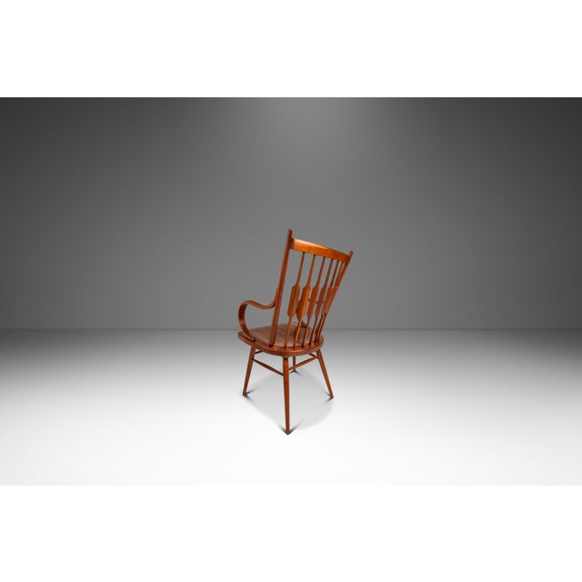 Wood Set of Two (2) Mid-Century Modern Windsor Centennial Chairs in Solid Walnut Attributed to Kipp Stewart for Drexel, Usa, C. 1960's For Sale - Image 7 of 18