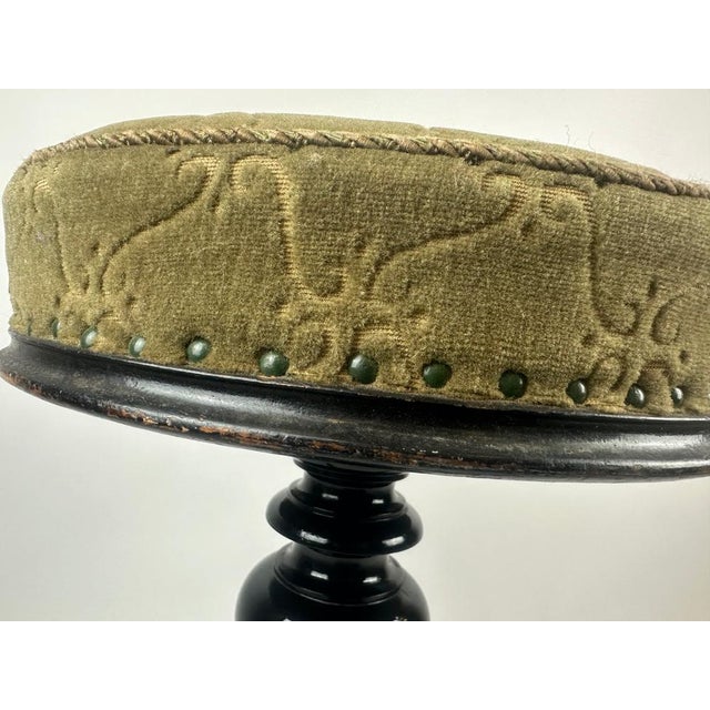 Antique Swivel Piano Stool, 1900s For Sale - Image 4 of 16