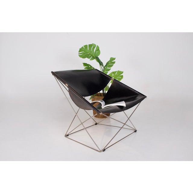 Black F675 Butterfly Chair by Pierre Paulin for Artifort, 1960s For Sale - Image 8 of 12