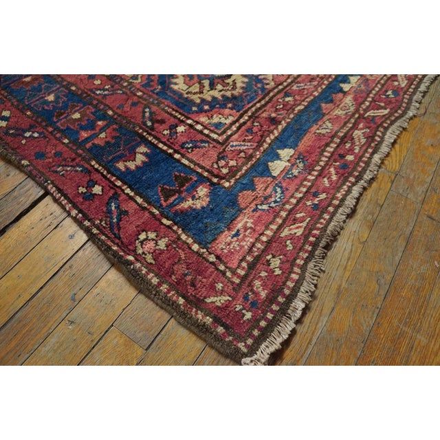 Late 19th Century 1880s Red Ruby Diamond Traditional Antique n.w. Persian Malayer Rug 3'2" X 13' Hand Knotted Wool Carpet For Sale - Image 5 of 6