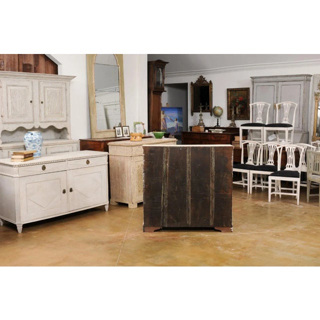 Swedish Gustavian 1790s Painted Slant-Front Desk with Carved Diamond Motifs For Sale - Image 12 of 13