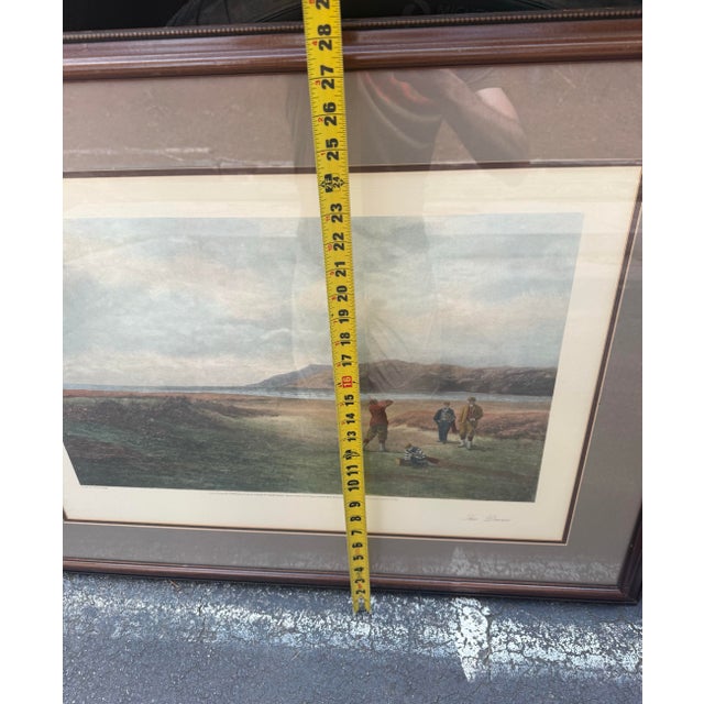 Textile Late 19th Century Douglas Adams "The Drive" Framed & Matted Hand Colored Art Print For Sale - Image 7 of 7