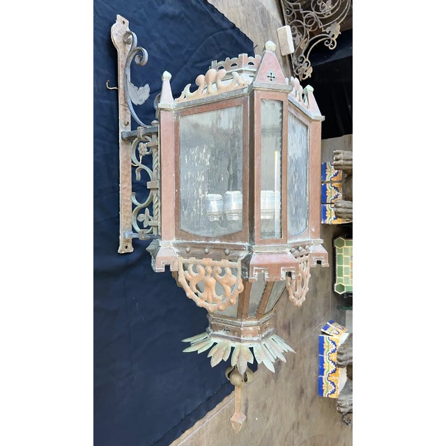 1920s Spanish/ Gothic Revival Oversized Outdoor Single Sconce For Sale - Image 12 of 12
