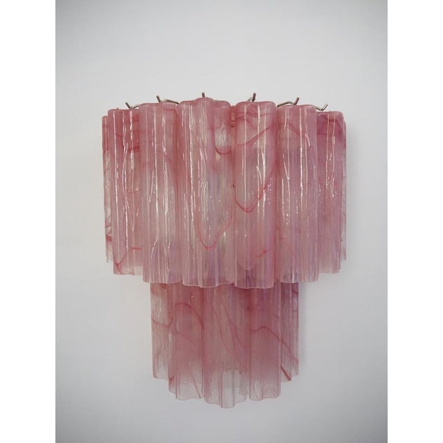 Vintage Murano Glass Tube Wall Sconces, 1990, Set of 2 For Sale - Image 4 of 16