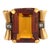 Mid-Century Modern Mid 20th Century Retro 13.80 Carat Citrine Diamond 18k Yellow Gold Cocktail Ring, Size 8 For Sale - Image 3 of 6