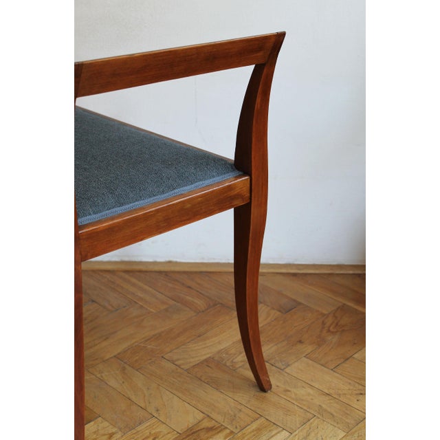 1920s Art Deco Sculptural Tabouret with Curved Arms, 1920s For Sale - Image 5 of 13