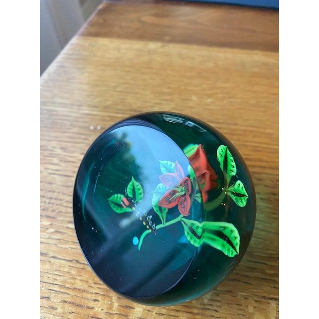 William Manson Caithness Aqua Glass Paperweight (Scotland) For Sale - Image 4 of 12