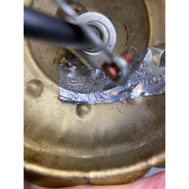 Small Mid-Century Modern Italian Gilt Metal Flush Mount by Biasca, 1960 For Sale - Image 12 of 13