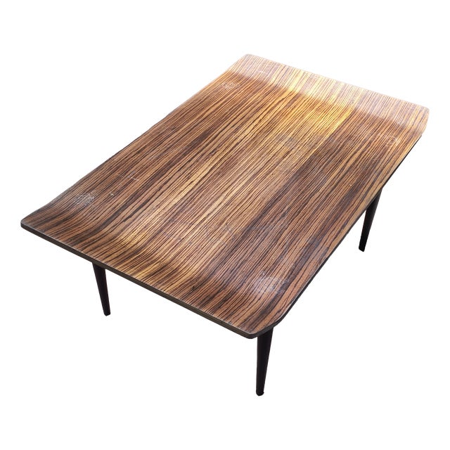 Coffee Table in Wood with Raised Wings by Osvaldo Borsani for ABV, 1960s For Sale