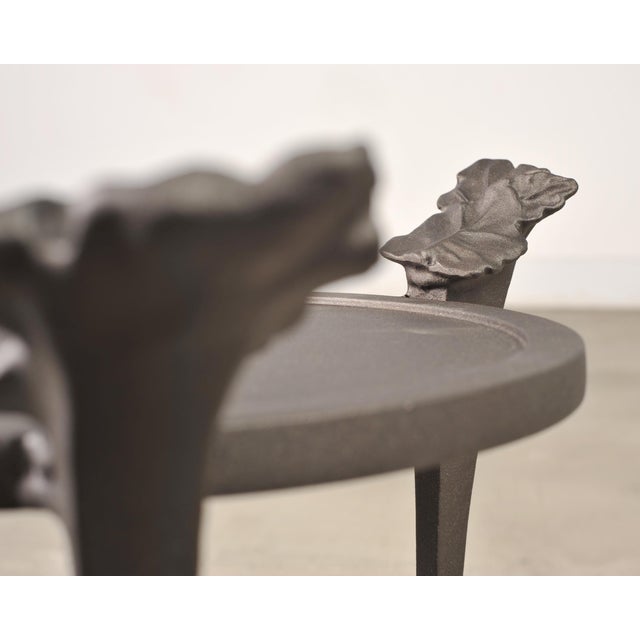 Michael Taylor Arcadia Bronzed Aluminum Garden Drinks Table For Sale - Image 16 of 18