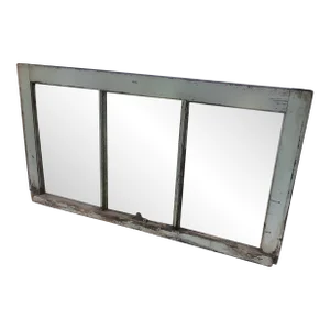 1950s Wood Window Frame With New Mirrored Glass