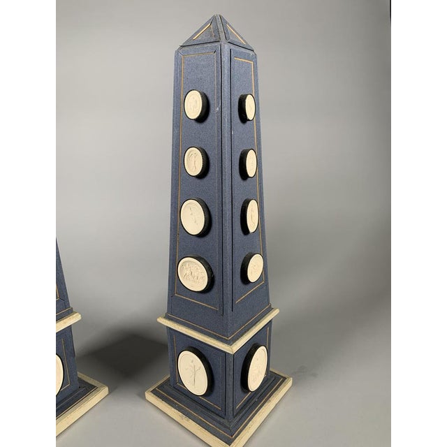 Antique Obelisks with Cameos, 1790 For Sale - Image 10 of 13