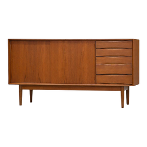1960s Swedish Modern Teak 57” Credenza