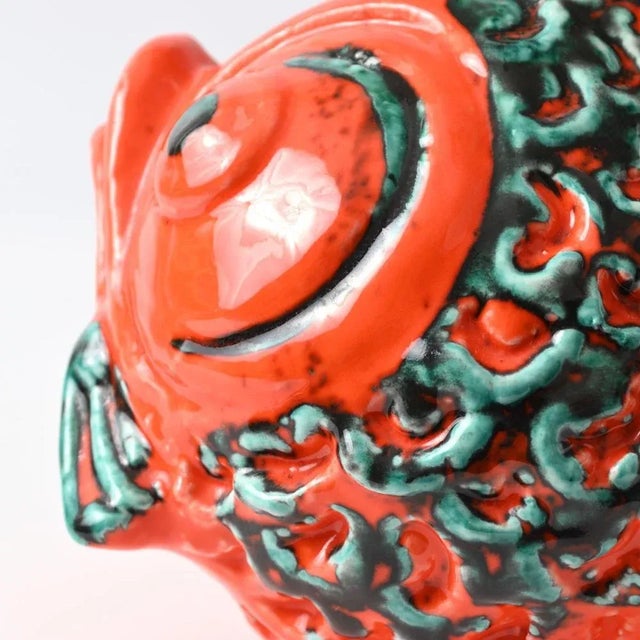 Orange and Green Fish Money Box from Italica Ars, 1970s For Sale - Image 9 of 13