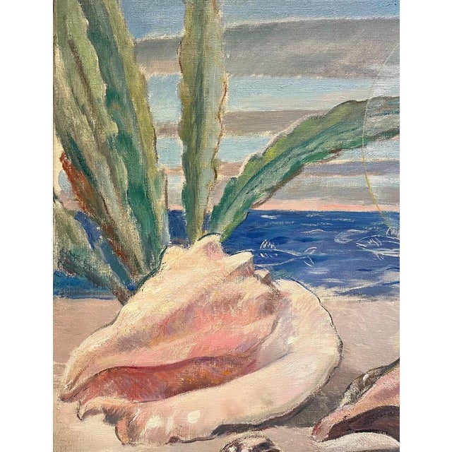 Modern Fernand Blondin, Cobo Shells, Oil on Canvas For Sale - Image 3 of 12