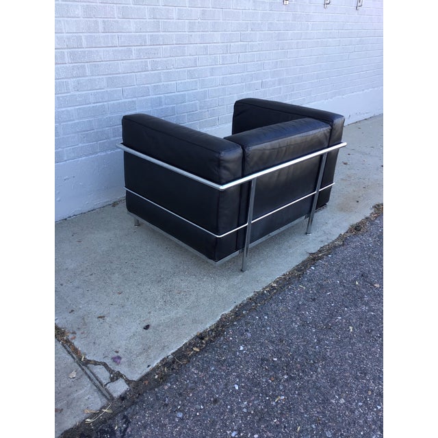 Black Vintage Lc3 Lounge Grand Chair Corbusier Style For Sale - Image 8 of 12