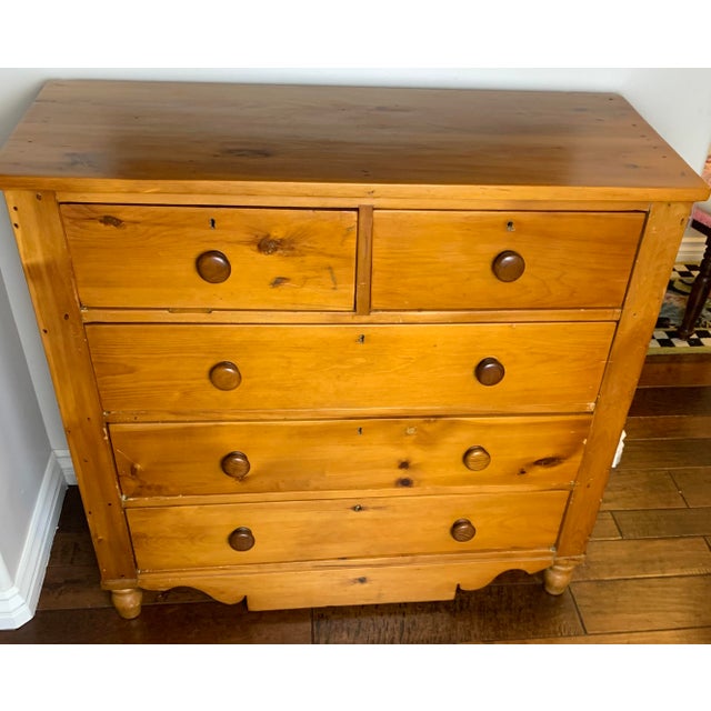 Late 19th Century Canadian Pine Chest of Drawers