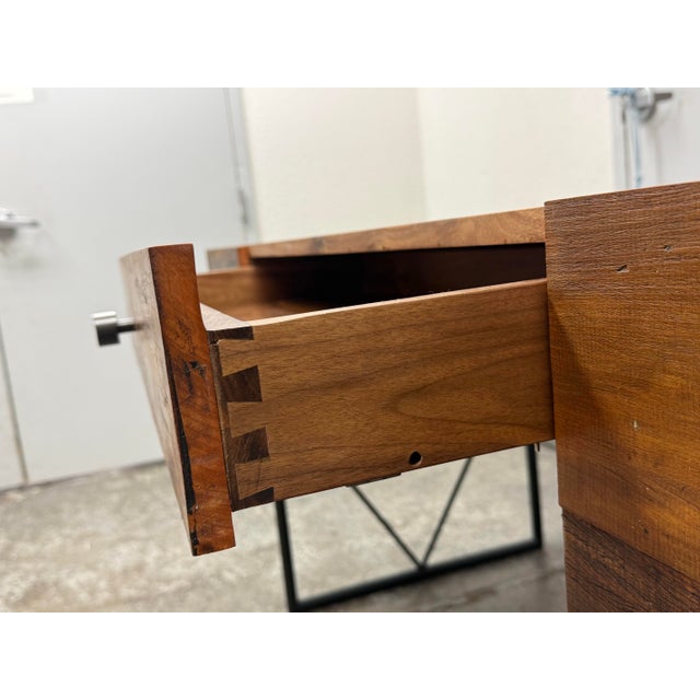 Crate & Barrel Atwood Rustic Industrial Desk For Sale - Image 10 of 12