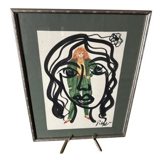 1970s Original Peter Robert Keil Fashion Painting For Sale